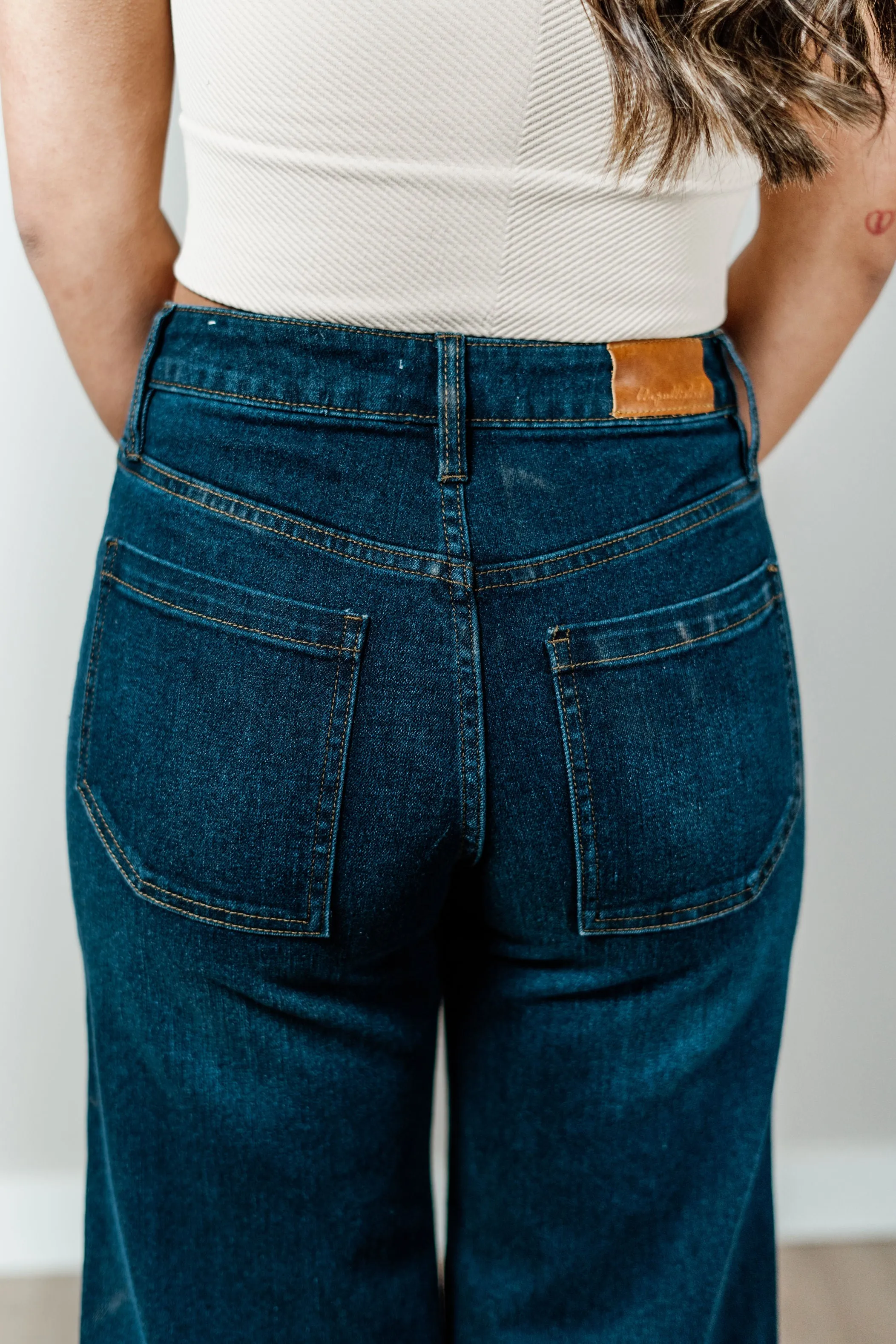 Greta Flare Crop Denim